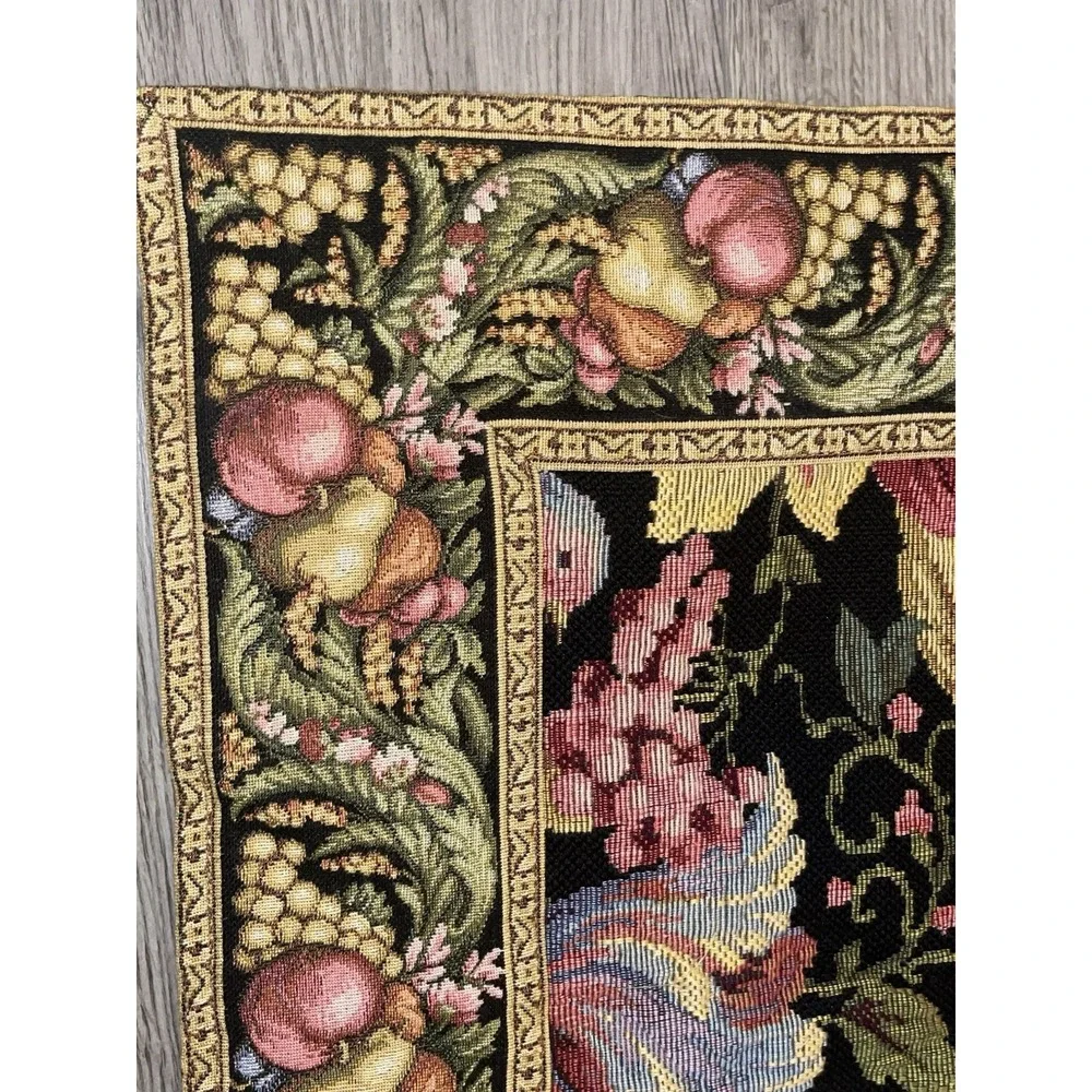 Vintage Eve's Floral Paradise A Belgium- Woven Jacquard tapestry‎ Horizontal